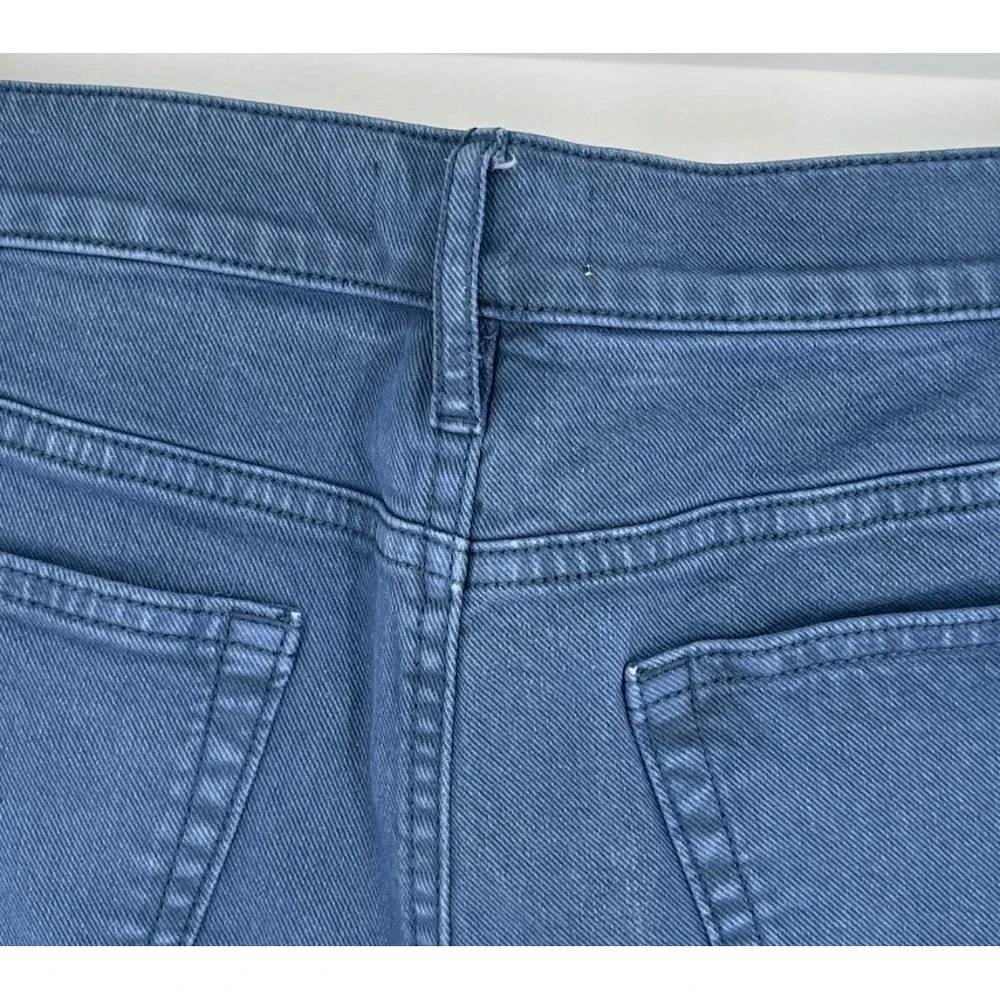 LOFT Denim Shorts Women 12 31 Blue Raw Hem Frayed Stretch Mid Rise Casual Pocket